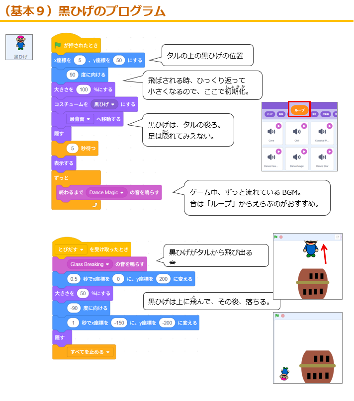 （基本９）黒ひげのプログラム